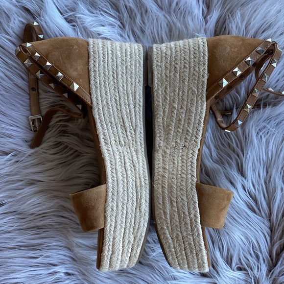 Marc Fisher Jazlyn Espadrille Strappy Studded Wrap Wedge Heel Sandals 8 - Picture 6 of 10